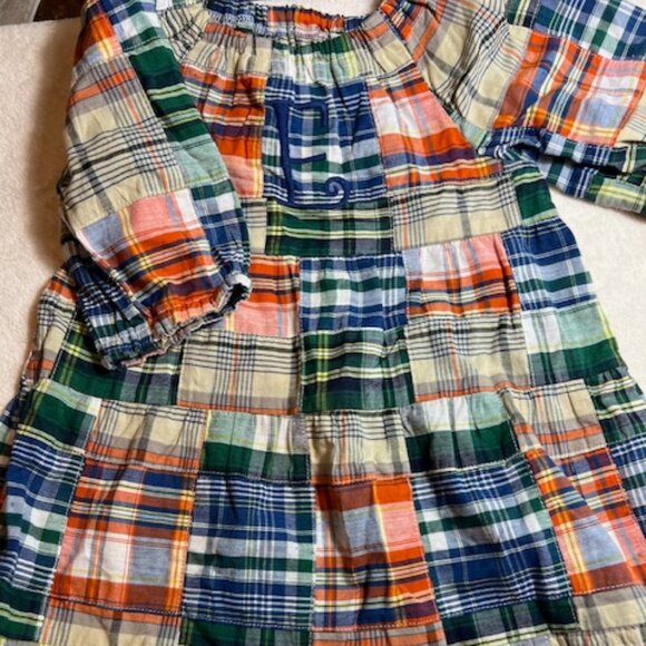Kelly’s Kid Plaid Dress (Monogram E), Sz 3/4 - Picture 1 of 4